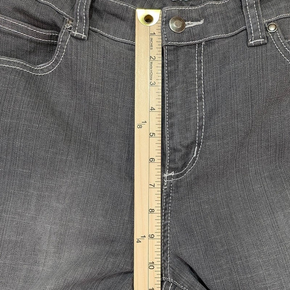 Chico's Platinum Jeans Womens 8‎ Charcoal Indie Sleaze Y2K Alternative Grunge - Picture 6 of 11